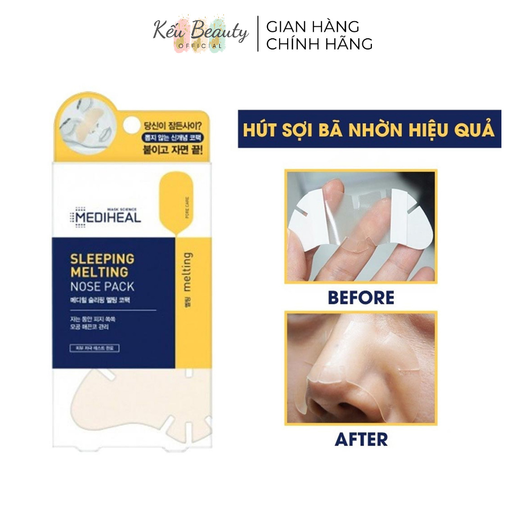 Mặt Nạ Ngủ Mediheal Làm Sạch Mụn Đầu Đen Dành Cho Mũi Mediheal Sleeping Melting Nose Pack