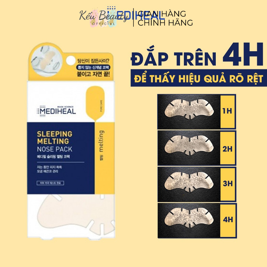 Mặt Nạ Ngủ Mediheal Làm Sạch Mụn Đầu Đen Dành Cho Mũi Mediheal Sleeping Melting Nose Pack