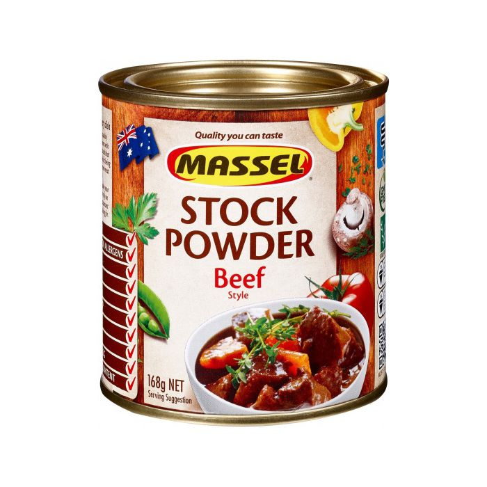 Hạt nêm vị rau củ Massel Premium Stock Powder Vegetable/ Chicken/Beef không bột ngọt an toàn cho gia đình 168g