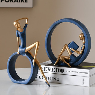 Cặp cô gái đọc sách kiểu dáng độc đáo MK DECOR  trang trí nhà cửa phong cách hiện đại