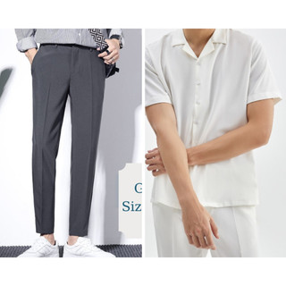Quần âu tặng áo sơ mi cổ V tay ngắn