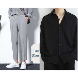 Quần âu tặng áo sơ mi dài tay cổ bẻ