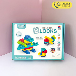 Đồ chơi lắp ghép lego dẻo cho bé - bộ 40 chi tiết