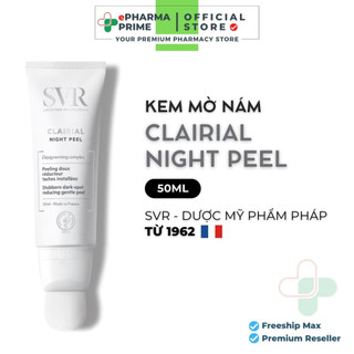 Kem dưỡng ẩm ban đêm SVR CLAIRIAL Night Peel làm mờ vết nám và trắng da 50ml