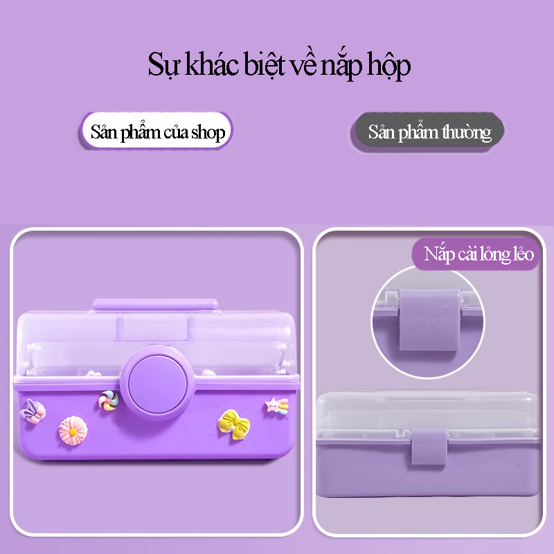 Bộ kem keo dán thẻ Goo, đồ chơi trẻ em, đồ chơi tự làm quà tặng cho người thân, hộp lưu trữ 3 lớp đặc biệt cao cấp