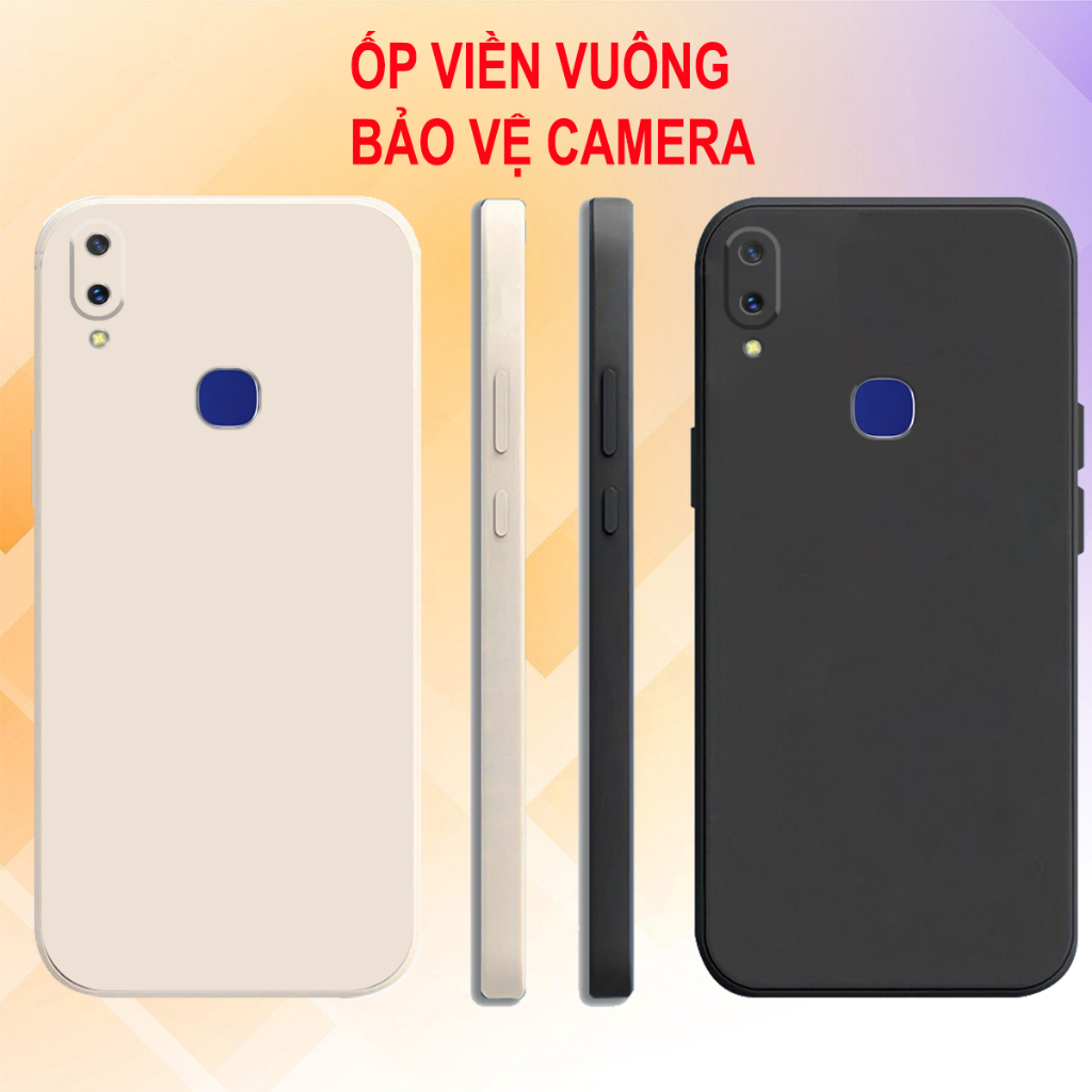 Ốp lưng Vivo V9 / V9 Youth tpu dẻo cạnh vuông, viền vuông, bảo vệ camera siêu bền bỉ