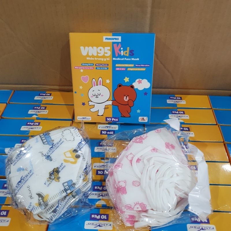 Khẩu Trang Y Tế Cho Bé VN95 KIDS FAMAPRO Nam Anh Medical Face Mask _Chị Vịt Shop