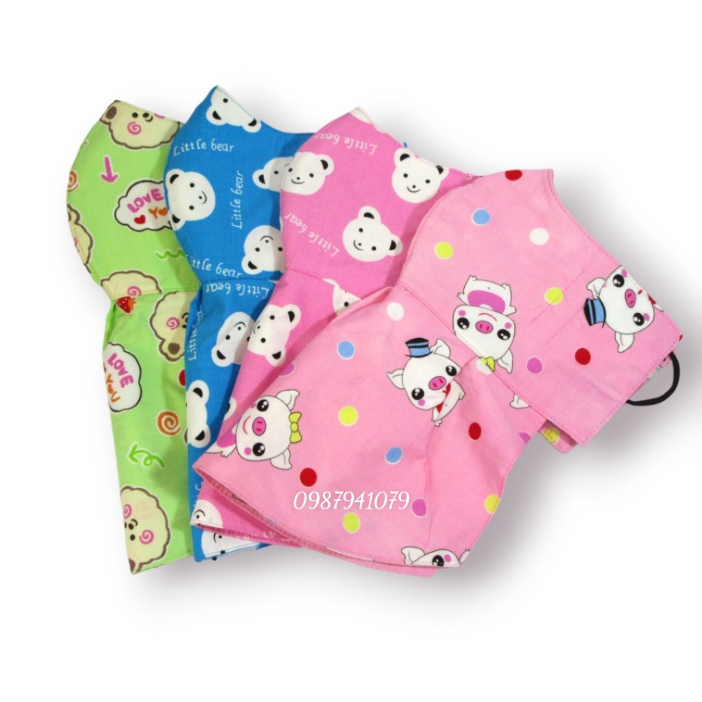 Khẩu trang, Khẩu trang chống nắng có yếm che nắng, chống tia UV hiệu quả, họa tiết hình thú ngộ nghĩnh