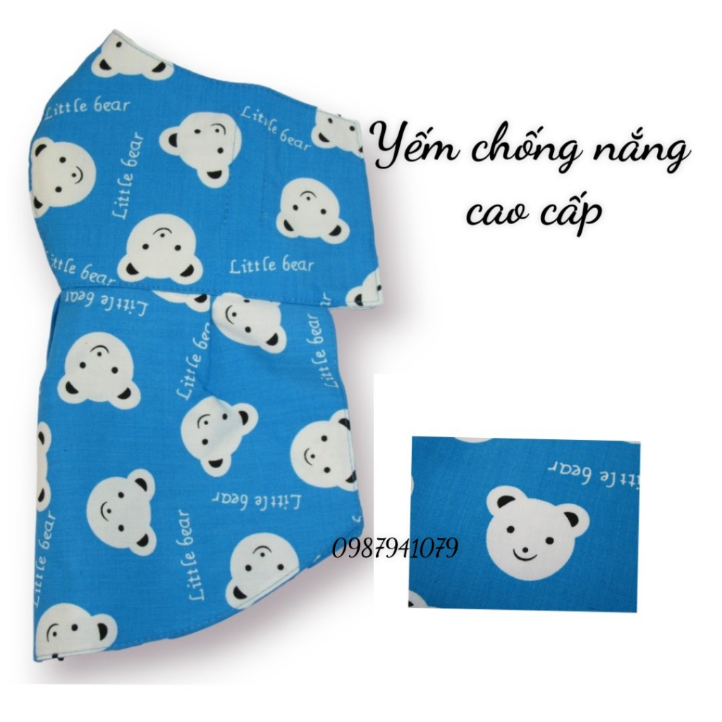 Khẩu trang, Khẩu trang chống nắng có yếm che nắng, chống tia UV hiệu quả, họa tiết hình thú ngộ nghĩnh