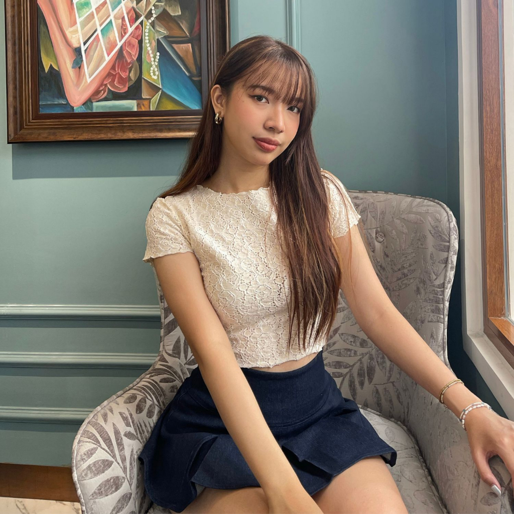 ANNIEGALS - Chân váy jeans xếp li - Pleated denim skirt