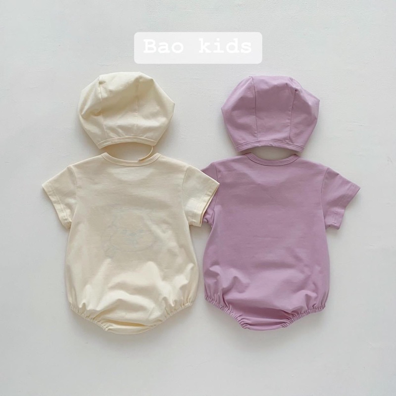 Body Chíp + Mũ Cotton chất thun lạnh siêu mát cho bé từ  0-12 tháng