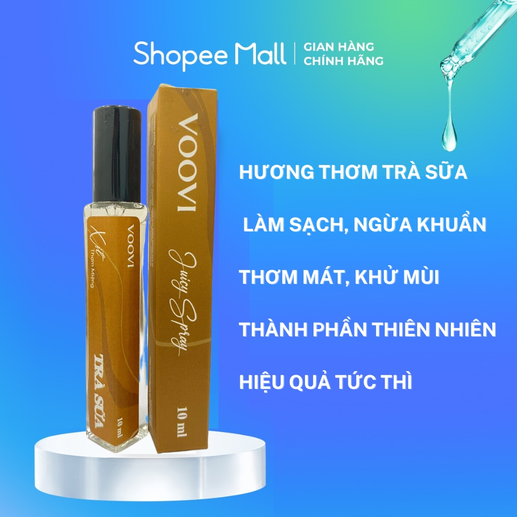 Xịt thơm miệng Voovi Juicy Spray hơi thở thơm mát hương trái cây 10ml