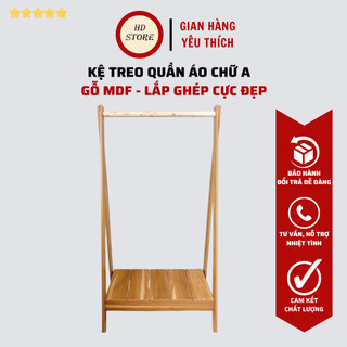 💥Siêu Sale💥Giá Kệ Gỗ Treo Quần Áo 1 Tầng Chữ A