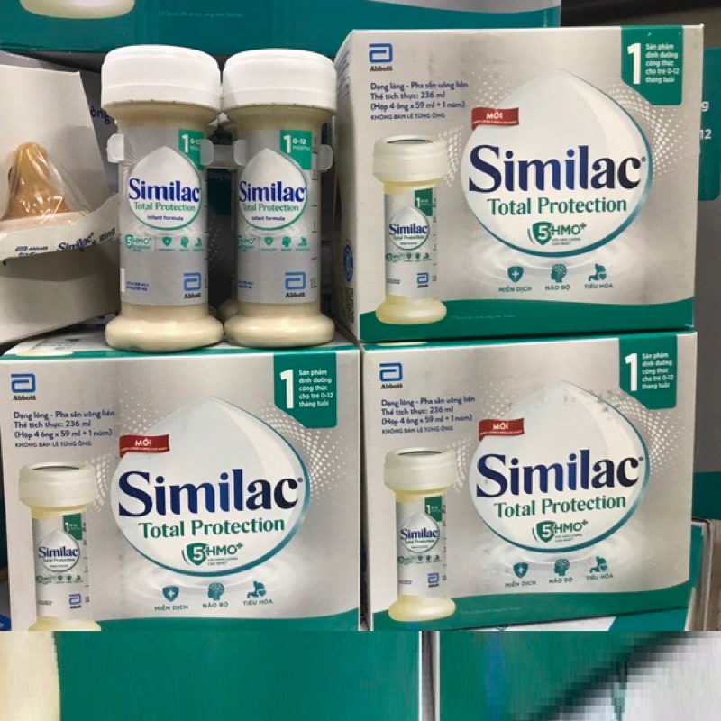 [ Date T10/24 ] Lốc 4 ống sữa similac nước Total Protection dành cho bé sinh mổ hoặc sức để kháng kém