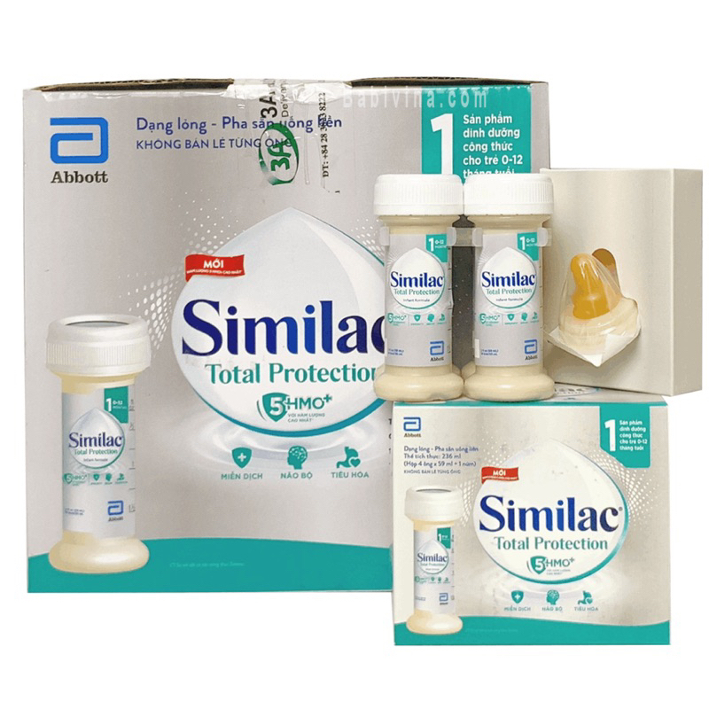 [ Date T10/24 ] Lốc 4 ống sữa similac nước Total Protection dành cho bé sinh mổ hoặc sức để kháng kém