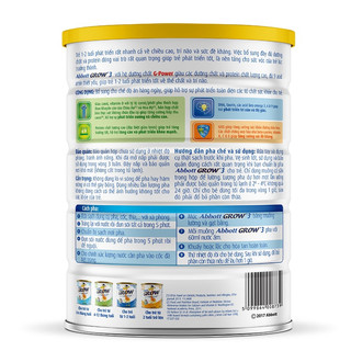 [ Date T9/24]Sữa Bột Abbott Grow 3 (900g) Cho Bé Từ 1 Tuổi