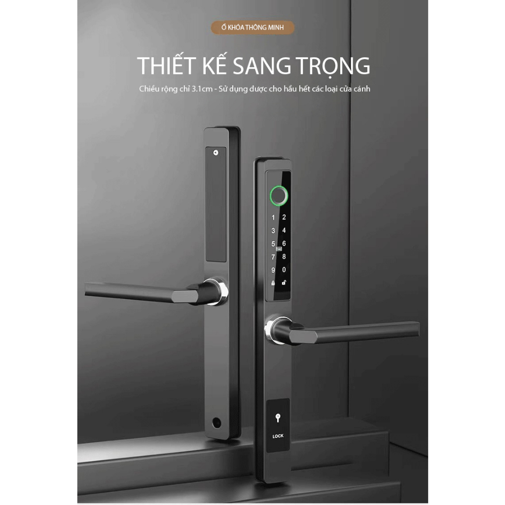 Khóa vân tay thông minh cho cửa nhôm và cửa sắt TT Lock