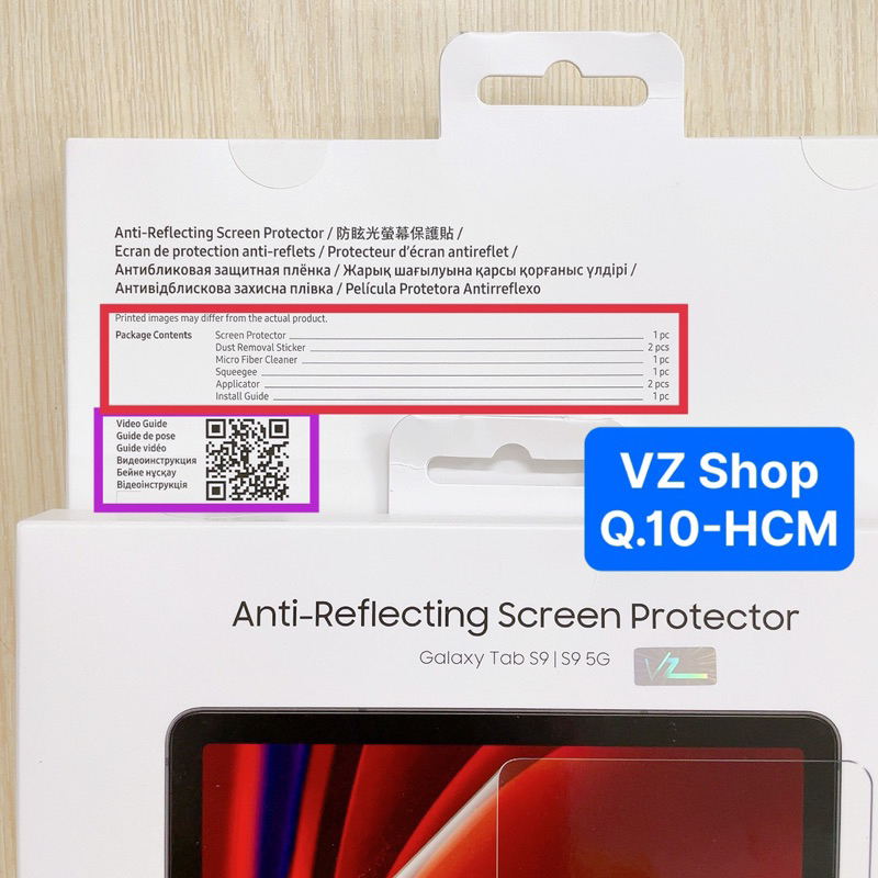 Chính hãng-Miếng dán bảo vệ màn hình Anti-Reflecting Screen Protector cho Samsung Galaxy Tab S9/S9+/S9 Ultra