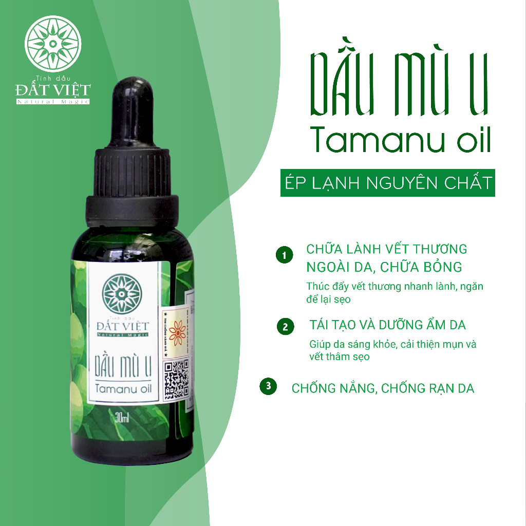 [Chính Hãng] Dầu Mù U Ép Lạnh Nguyên Chất 30ml 100% Organic - Làm lành vết bỏng, chăm sóc da | BigBuy360 - bigbuy360.vn