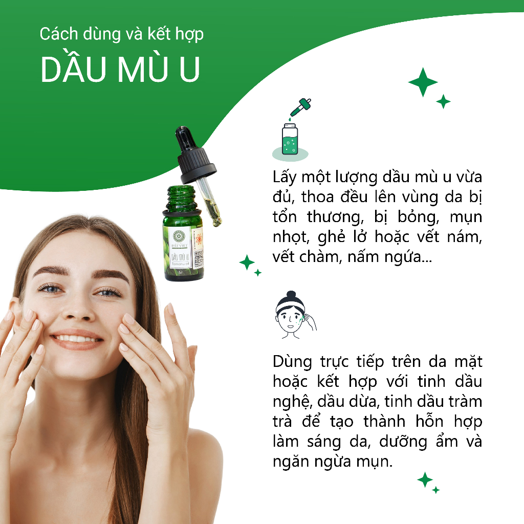 [Chính Hãng] Dầu Mù U Ép Lạnh Nguyên Chất 30ml 100% Organic - Làm lành vết bỏng, chăm sóc da