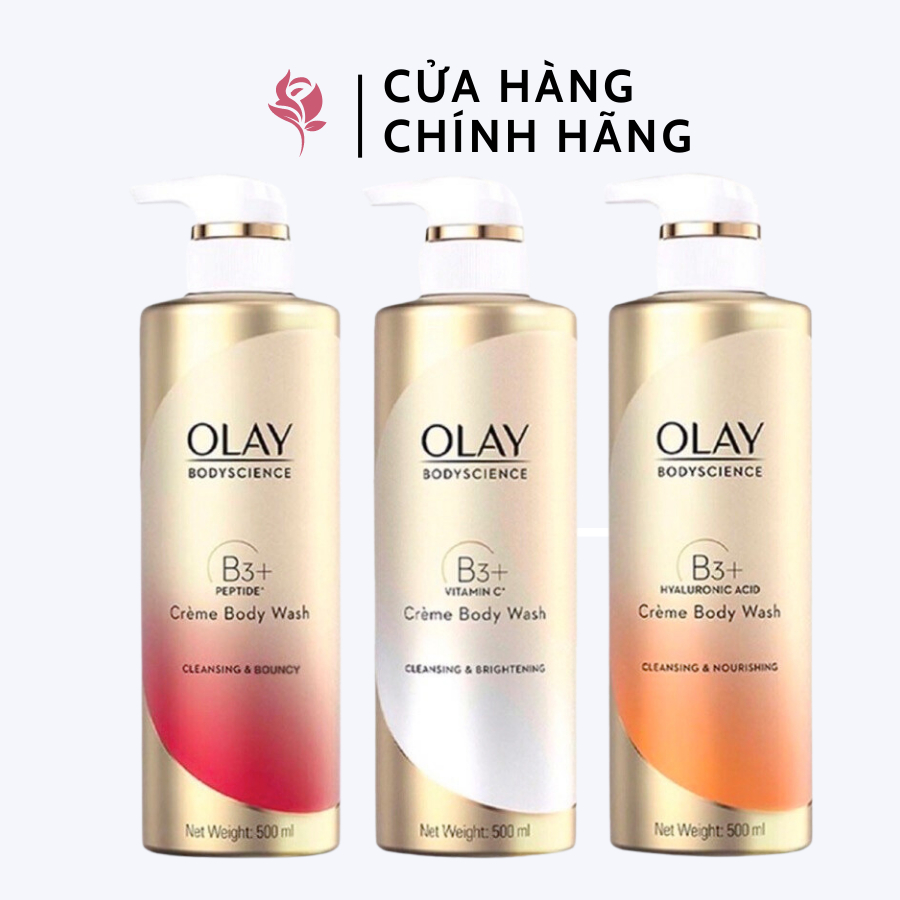 [HÀNG THÁI LAN] Sữa Tắm Olay B3 Nội Địa Thái Retinol/Peptide/Vitamin C Dưỡng Ẩm Sáng, Trắng Da Chống Lão Hóa 500ml