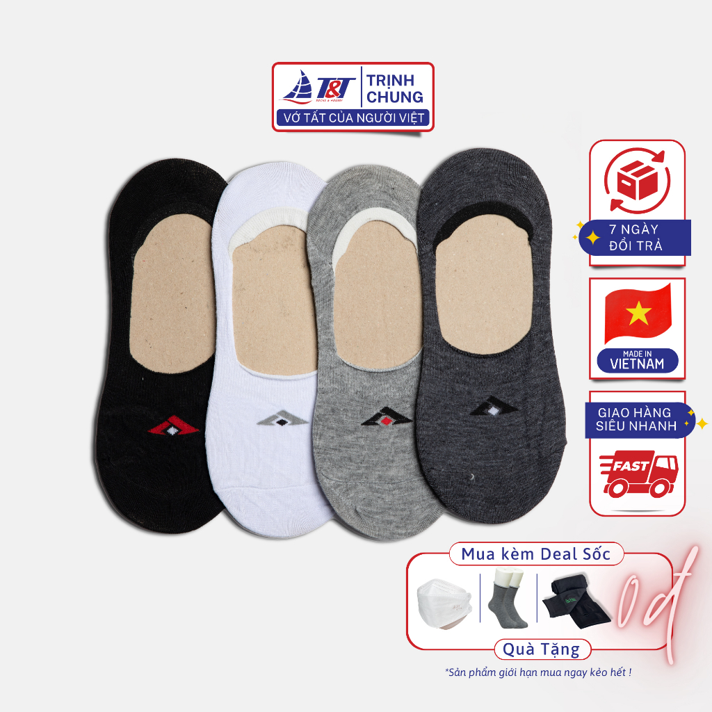 Tất hài nam TRINH CHUNG logo T&T SOCKS - NAM 103