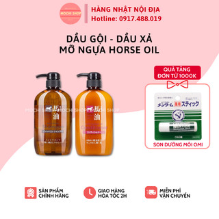 Dầu gội & xả Mỡ Ngựa Kumano Yushi Horse Oil Nhật Bản 600ml - Mochishop