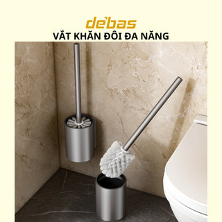 Bộ chổi cọ nhà tắm, toilet gắn tường chổi cọ bồn cầu đa năng lau sạch mọi ngóc ngách, vết bẩn tiện lợi DEBAS