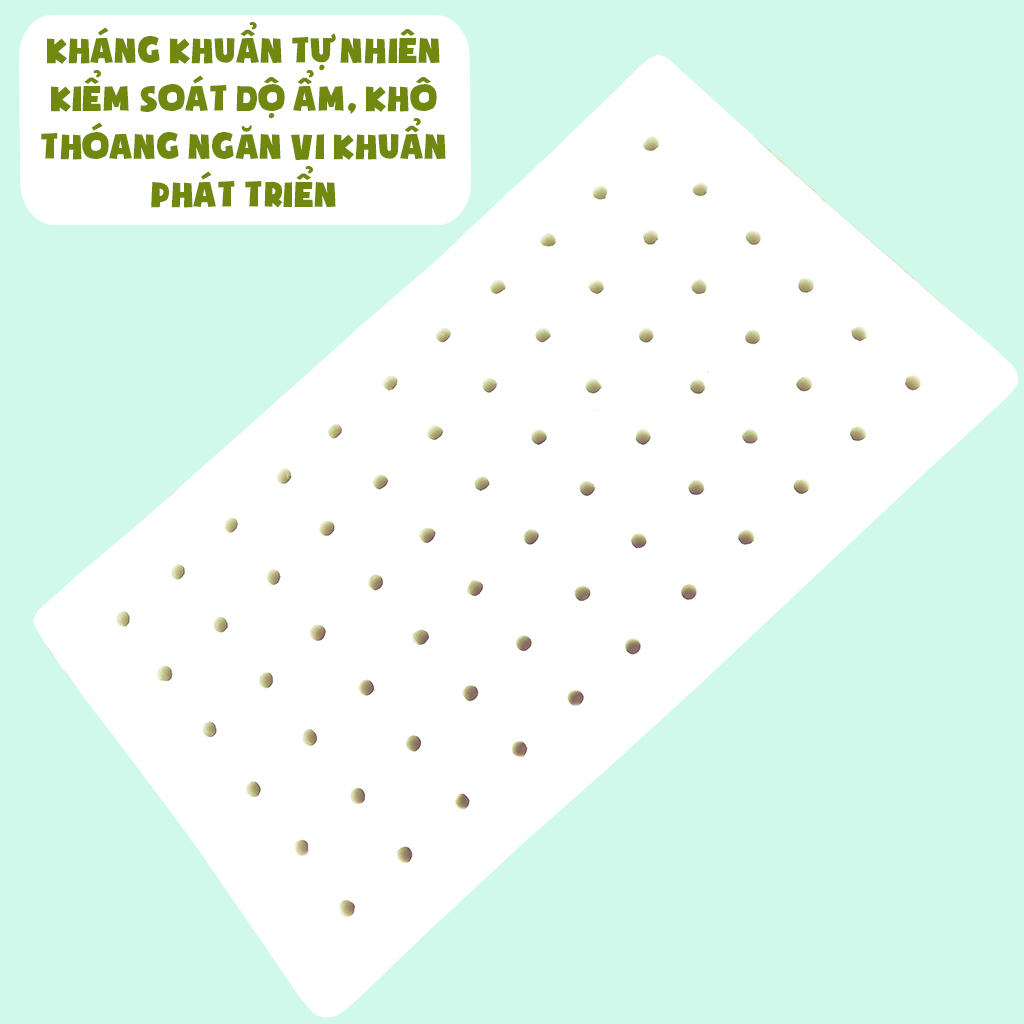 Gối cao su non cho bé hình Mèo Con - Vỏ cotton mát, ruột cao su non có lỗ tháng khí mềm mịn