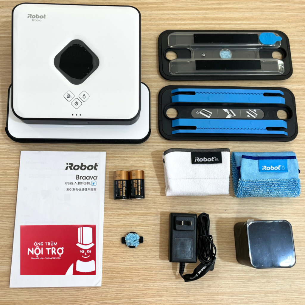 Robot lau nhà _ iRobot Braava 381 lau nhà thương hiệu Mỹ _ Máy lau nhà _ Irobot Braava 380 380t 380j