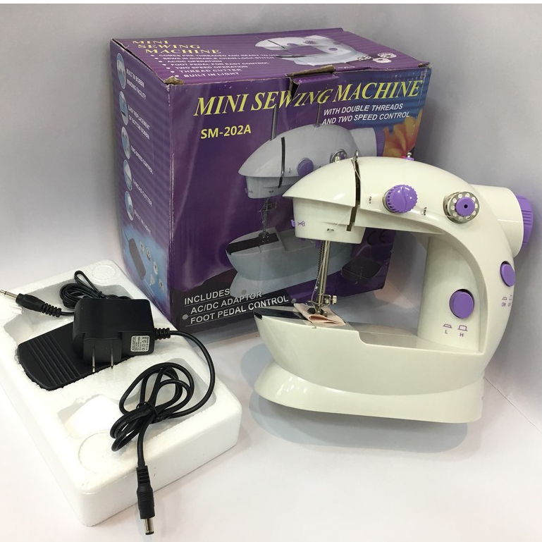 Máy May Mini Để Bàn Có Đèn Led Rễ Sử Dụng - Máy Khâu Nhỏ Gọn Cho Gia Đình