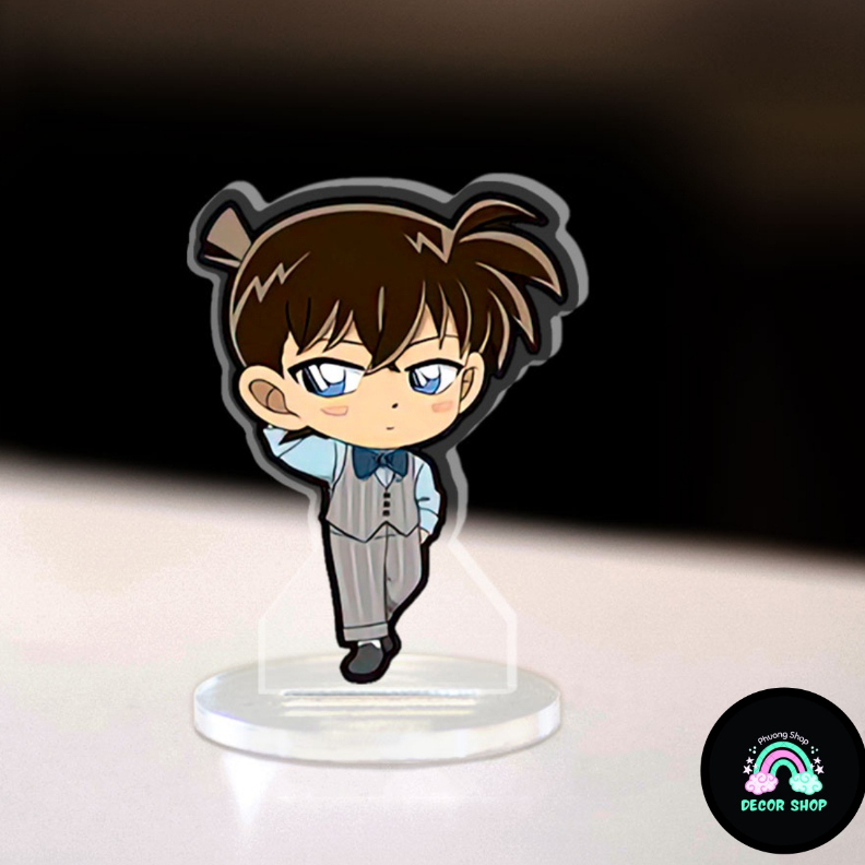 Mô hình Mini Conan Standee Chibi phim truyện hoạt hình thám tử lừng danh Conan Kaito Kid trang trí góc học tập cao 3cm