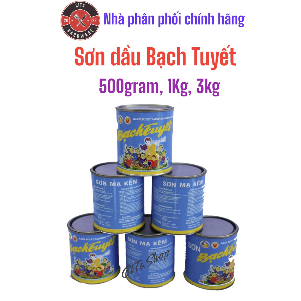 Sơn Dầu Bạch Tuyết Đủ Màu 500gram, 1Kg, 3Kg