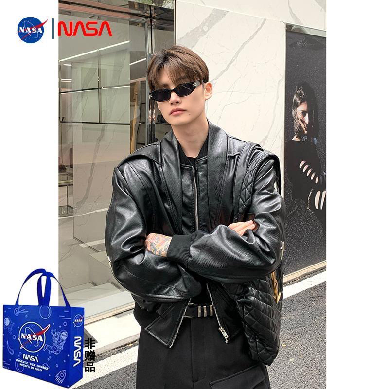 CROPPED LEATHER JACKET - Áo khoác da dáng ngắn unisex thu đông