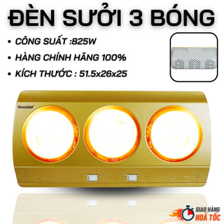 Đèn sưởi nhà tắm Nineshield 3 bóng NS043B