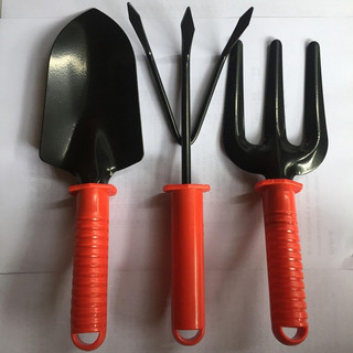 Bộ dụng cụ làm vườn 3 món thép không gỉ cán đỏ