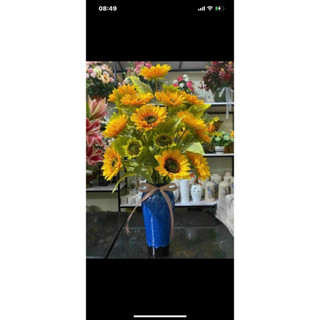 Cành hướng dương giả, cành hướng dương 3 bông, hoa hướng dương giả