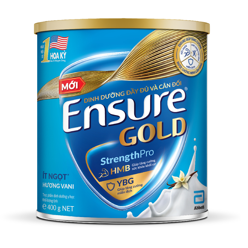 Sữa bột Ensure Gold Abbott ít ngọt  400g