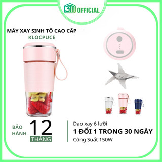 Máy xay cầm tay mini sinh tố cao cấp JUICER [LOẠI 1] xay thịt say đá dao 6 lưỡi cốc thuỷ tinh đa năng