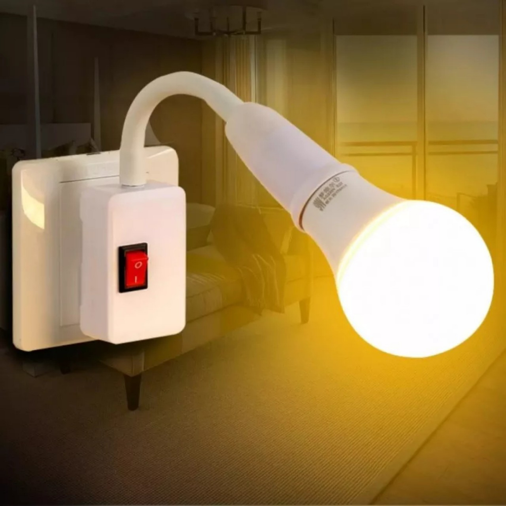 Đuôi đèn có phích cắm công tắc tiện lợi