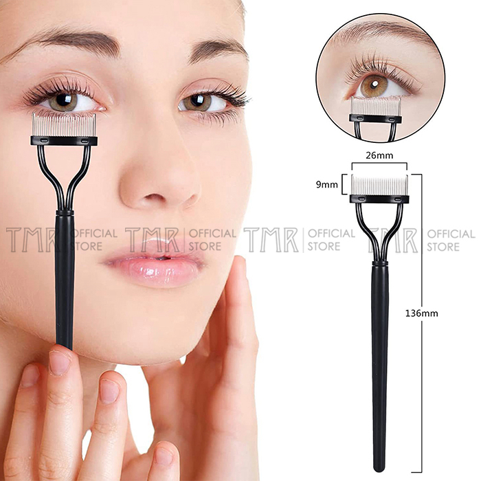 Lược Chải Lông Mi Queen TMR Kim Loại, Dụng Cụ Hỗ Trợ Makeup, Mượt Mi Giúp Mascara Đẹp Hơn