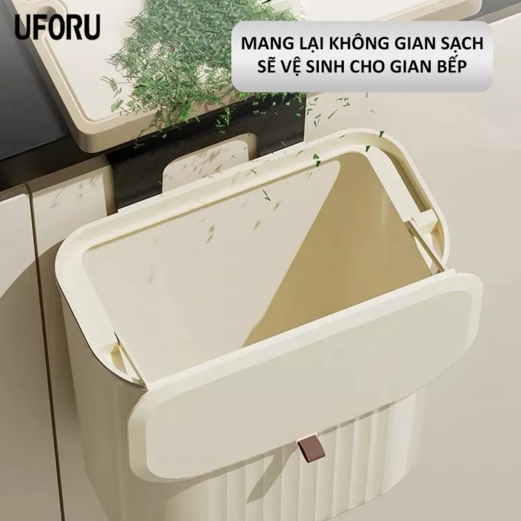 AD131 THÙNG ĐỰNG RÁC GẮN TƯỜNG UFORU DUNG TÍCH 9L MẪU MỚI CỰC SANG TRỌNG