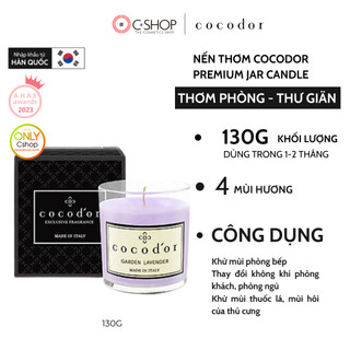Nến thơm cao cấp Cocodor premium jar candle 130g giúp thơm phòng, tỏa hương thư giãn_Mỹ phẩm Hàn Quốc chính hãng