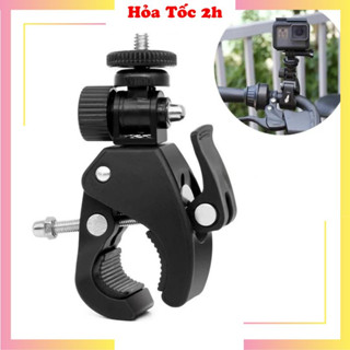 Kẹp ghi đông vít 1/4 dùng cho điện thoại, camera hành trình Gopro SJcam Eken DJI Osmo Action, gắn cây 3 chân livestream