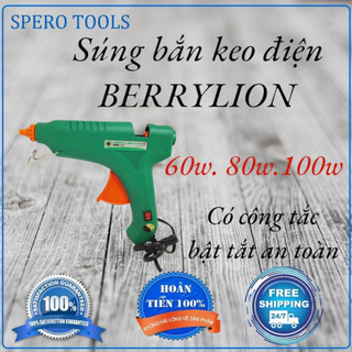 Súng bắn keo điện berrylion, súng bắn keo silicone dùng điện, keo cây nến silicone.
