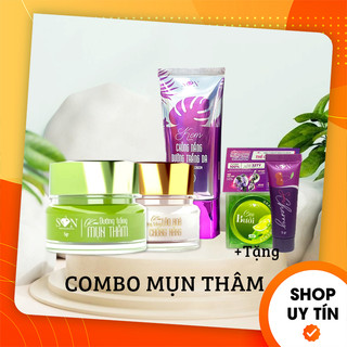 Combo kem face son mụn thâm trắng xanh + kem chống nắng son nguyễn tiên miền tây