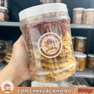 Cơm cháy lắc khô bò 500gr Ăn Vặt Vui