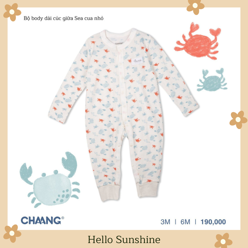 Bộ body dài cúc giữa Sea