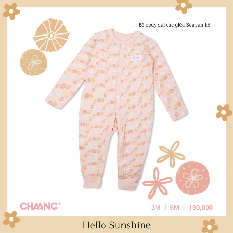 Bộ body dài cúc giữa Sea