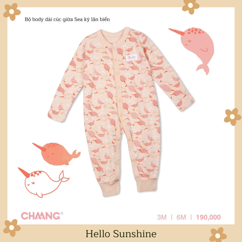 Bộ body dài cúc giữa Sea